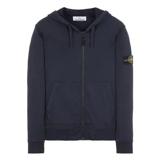 STONE ISLAND Zip Hoodie 'Navy Blue' 791564251-A0020 sold by KicksCrew