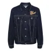 Off-White 90s Logo Skate Denim Jacket 'Raw Blue Gold' OMYE092S24DEN0014522 sold by KicksCrew