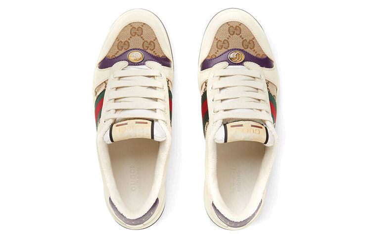 (WMNS) GUCCI Screener GG Logo Sneakers 'Beige Brown' 677423-HVKI0-9765 sold by KicksCrew product image thumbnail 3