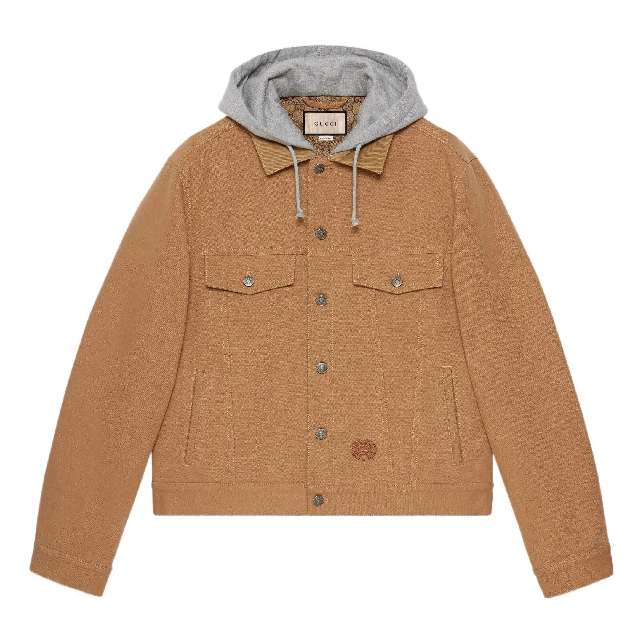 Gucci Denim Jacket With Contrast Hood 'Brown' 713883-XDCDC-7346 sold by KicksCrew