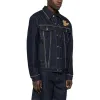 Off-White 90s Logo Skate Denim Jacket 'Raw Blue Gold' OMYE092S24DEN0014522 sold by KicksCrew