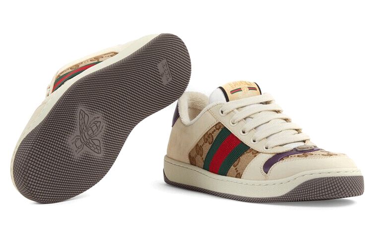 (WMNS) GUCCI Screener GG Logo Sneakers 'Beige Brown' 677423-HVKI0-9765 sold by KicksCrew product image thumbnail 5