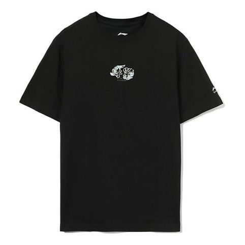 Li-Ning Small Graphic T-shirt 'Black' AHSR517-2 sold by KicksCrew