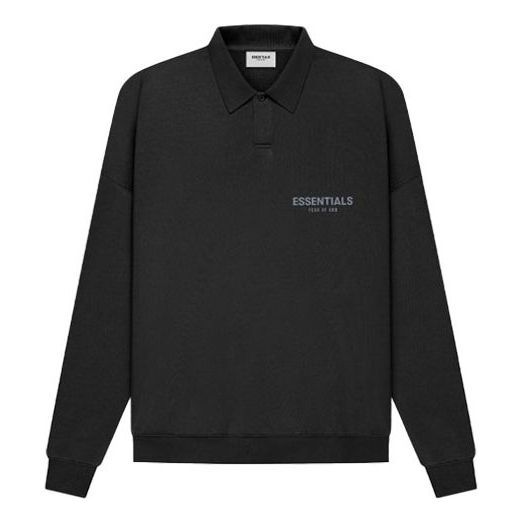 Fear of God Essentials SS21 Long Sleeve French Terry Polo Shirt 'Stretch Limo' FOG-SS21-626 sold by KicksCrew