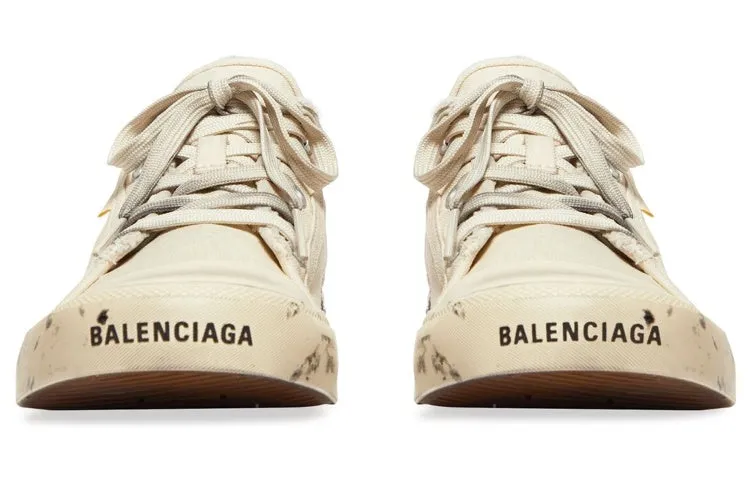 (WMNS) Balenciaga Paris Low Top Sneakers 'White Destroyed Cotton and White Rubber with Graffiti' 688757W3RR59010 sold by KicksCrew product image thumbnail 5