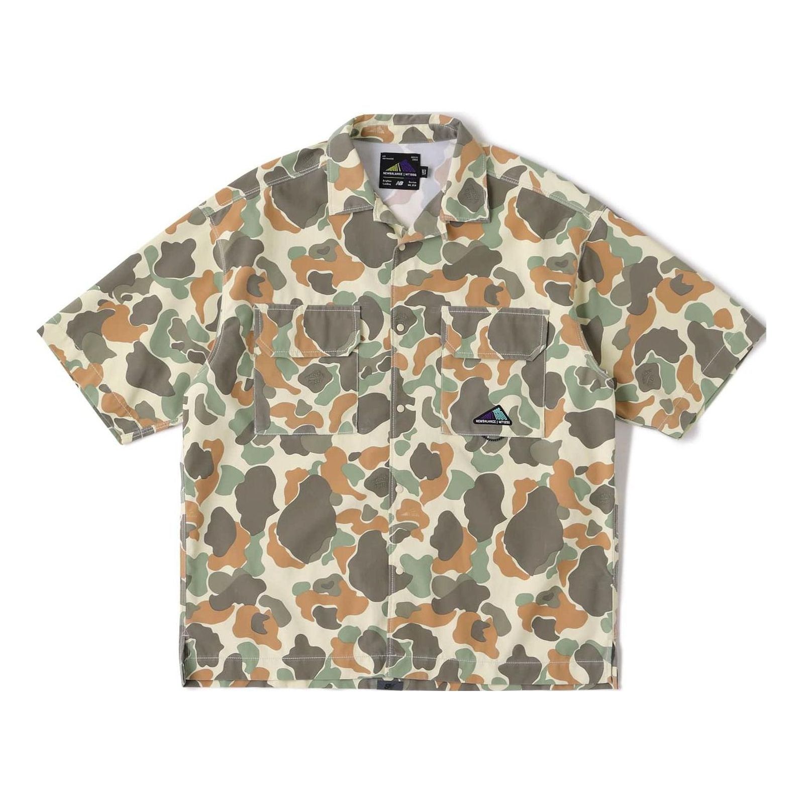 New Balance Vintage Camo Cotton Short Sleeve Shirt 'Green Brown' AMT35011-BE sold by KicksCrew