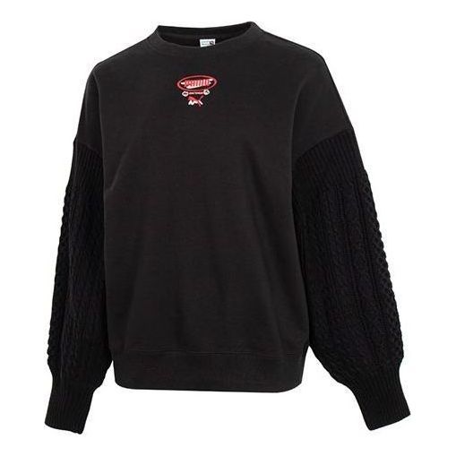 (WMNS) Puma Crew Neck Sweatshirt 'Black' 537968-01 sold by KicksCrew