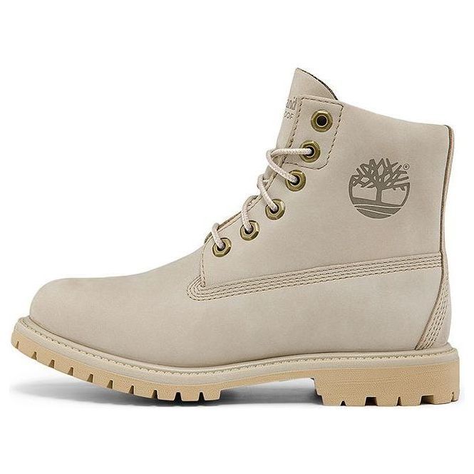 (WMNS) Timberland Paninara Collarless 6 Inch Wide Fit Waterproof Boots 'Light Grey Nubuck' A2M2SW sold by KicksCrew