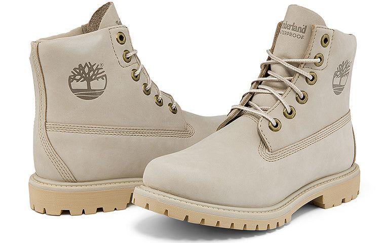 (WMNS) Timberland Paninara Collarless 6 Inch Wide Fit Waterproof Boots 'Light Grey Nubuck' A2M2SW sold by KicksCrew product image thumbnail 5