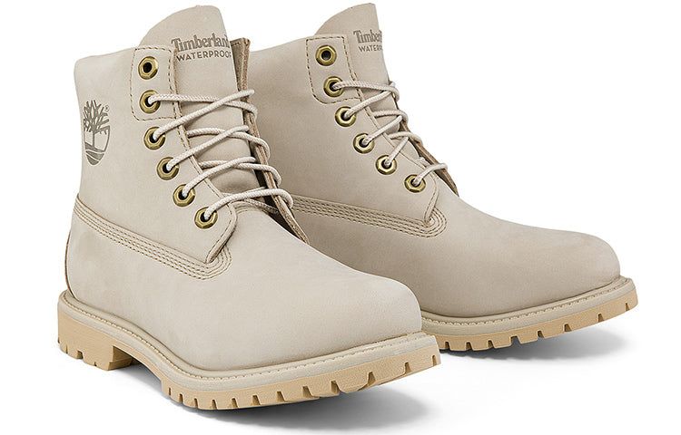 (WMNS) Timberland Paninara Collarless 6 Inch Wide Fit Waterproof Boots 'Light Grey Nubuck' A2M2SW sold by KicksCrew product image thumbnail 4