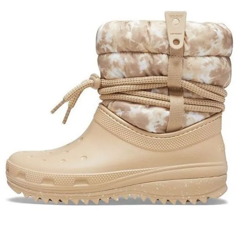 (WMNS) Crocs Classic Neo Puff Luxe Boots 'Beige White' 207312-2E9 sold by KicksCrew
