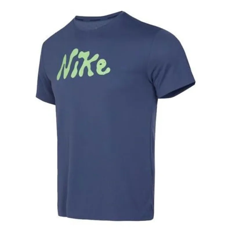 Nike Dri-FIT UV Miler Studio'72 Short Sleeve Running Top 'Blue' FB7947-491 sold by KicksCrew