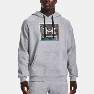 Under Armour Rival Fleece Graphic Hoodie 'Grey' 1370349-011 sold by KicksCrew