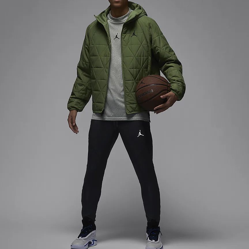Air Jordan Therma-FIT Cotton Jacket 'Olive Green' FD2638-340 sold by KicksCrew product image thumbnail 3