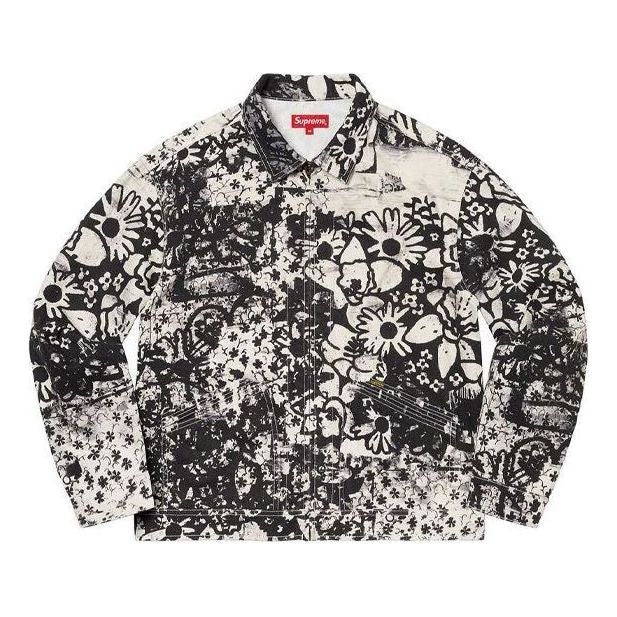 Supreme x Christopher Wool Denim Work Jacket 'White Black' SUP-FW21-298 sold by KicksCrew