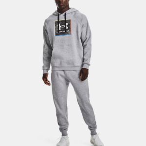 Under Armour Rival Fleece Graphic Hoodie 'Grey' 1370349-011 sold by KicksCrew
