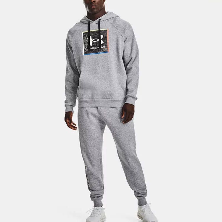Under Armour Rival Fleece Graphic Hoodie 'Grey' 1370349-011 sold by KicksCrew product image thumbnail 5