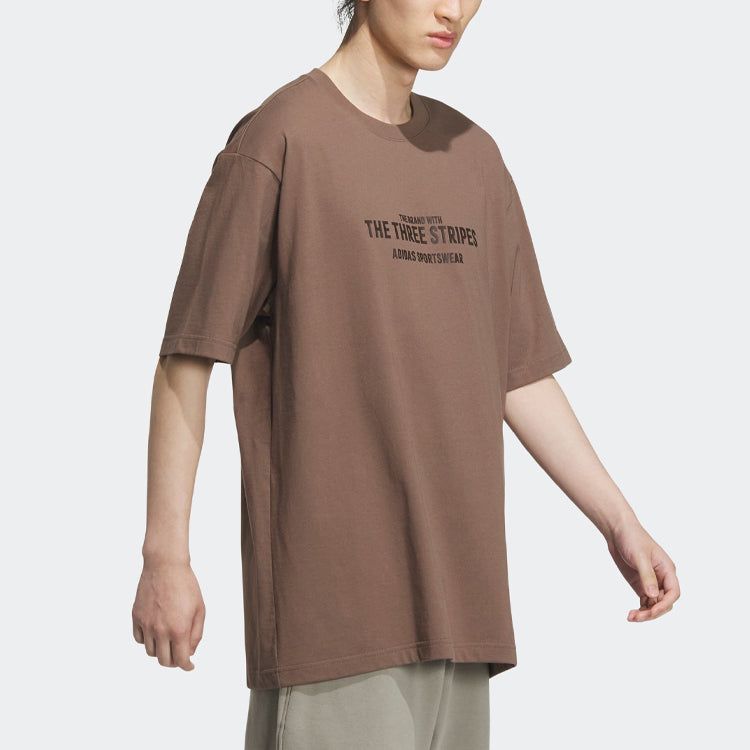 Adidas Verbiage T-shirt 'Brown' IP3929 sold by KicksCrew product image thumbnail 4