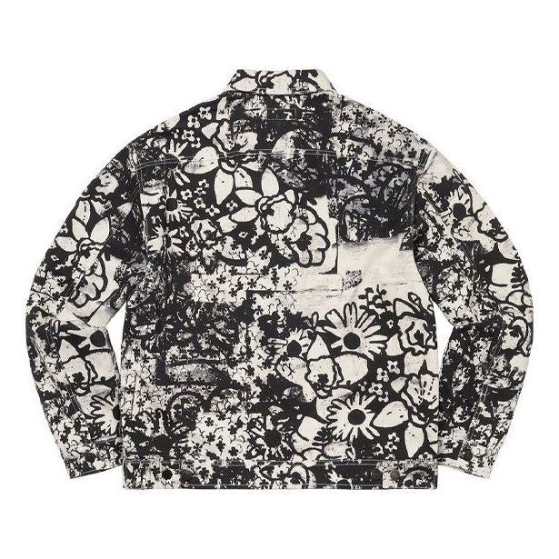 Supreme x Christopher Wool Denim Work Jacket 'White Black' SUP-FW21-298 sold by KicksCrew product image thumbnail 2