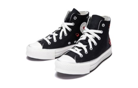 (GS) Converse Chuck Taylor All Star EVA Lift Platform Y2K Heart High Top 'Black' A09121C sold by KicksCrew