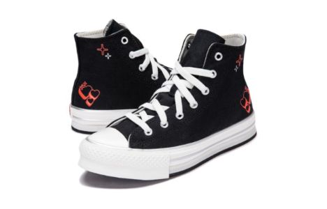 (GS) Converse Chuck Taylor All Star EVA Lift Platform Y2K Heart High Top 'Black' A09121C sold by KicksCrew