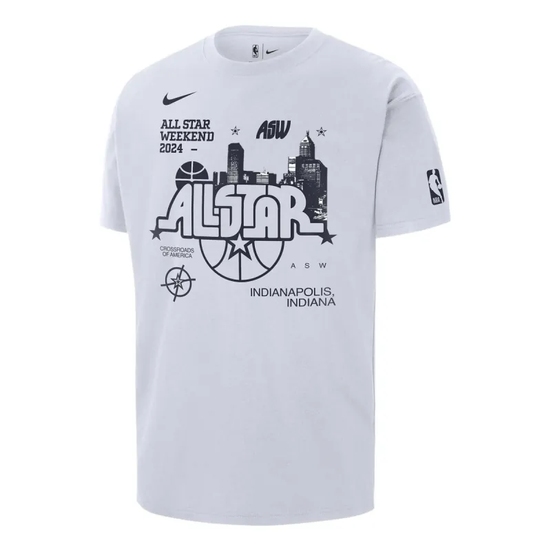Nike NBA Max90 2024 All-Star Weekend T-shirt 'White' FQ6528-100 sold by KicksCrew