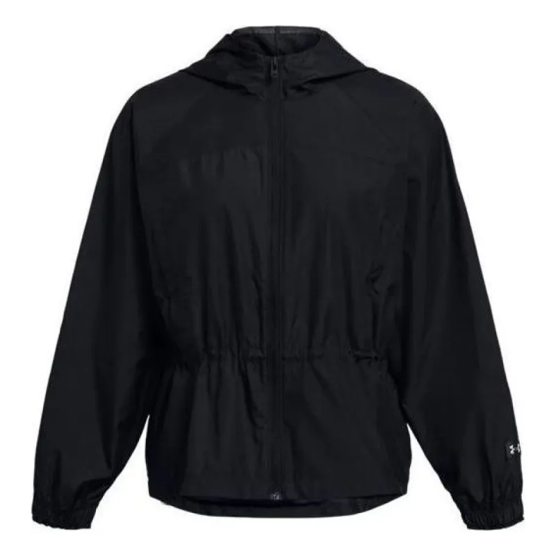 (WMNS) Under Armour Rush Woven Jacket 'Black' 1382726-001 sold by KicksCrew