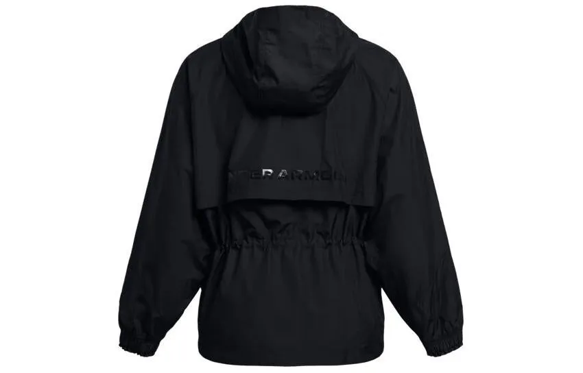 (WMNS) Under Armour Rush Woven Jacket 'Black' 1382726-001 sold by KicksCrew product image thumbnail 2