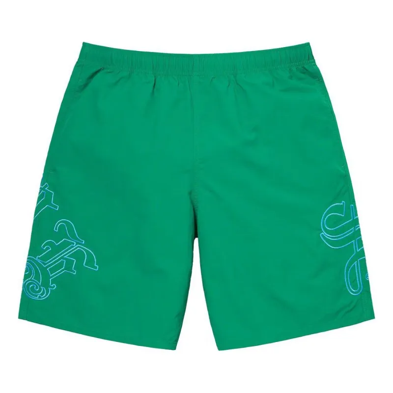 Supreme Old English Nylon Shorts 'Green Blue' SUP-SS23-241 sold by KicksCrew