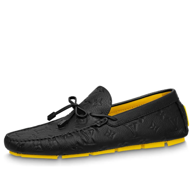 LOUIS VUITTON x YAYOI KUSAMA Moccasin Shoes 'Black Monogram with Yellow' 1ABD55 sold by KicksCrew