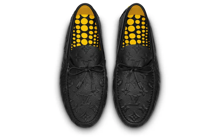 LOUIS VUITTON x YAYOI KUSAMA Moccasin Shoes 'Black Monogram with Yellow' 1ABD55 sold by KicksCrew product image thumbnail 2