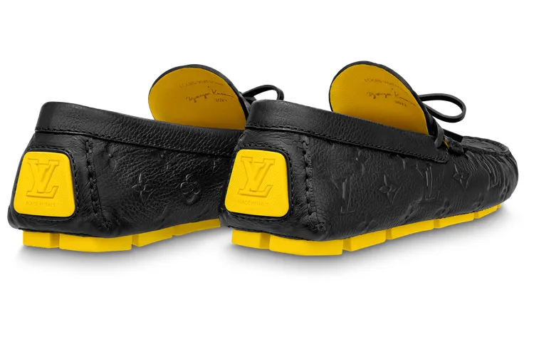 LOUIS VUITTON x YAYOI KUSAMA Moccasin Shoes 'Black Monogram with Yellow' 1ABD55 sold by KicksCrew product image thumbnail 3