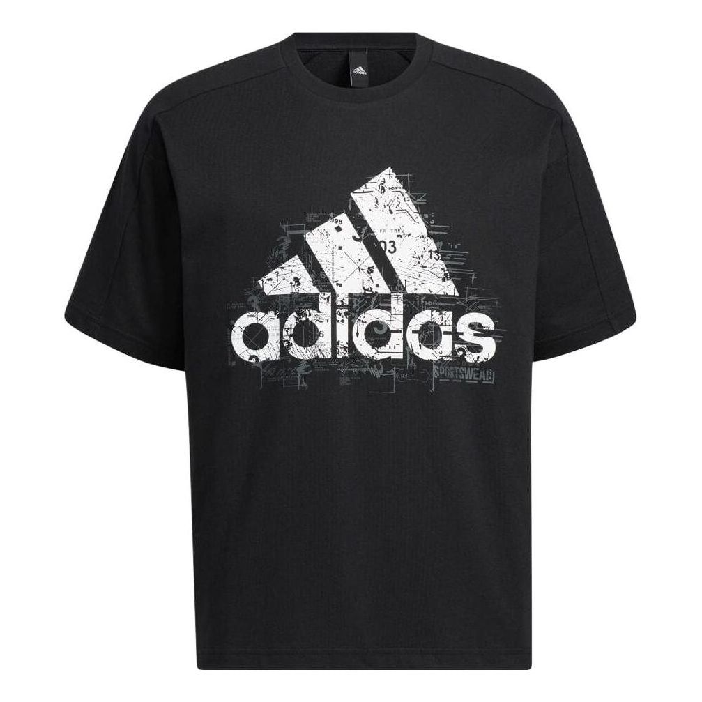 adidas City Escape Loose Fit Badge Of Sport Graphic T-Shirt 'Black' IA9429 sold by KicksCrew