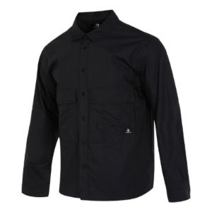 Converse Seasonal Woven Long Sleeve Shirt 'Black' 10025284-A01 sold by KicksCrew