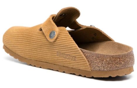 Birkenstock Boston Suede Embossed Narrow Fit 'Butterscotch Brown' 1025668 sold by KicksCrew