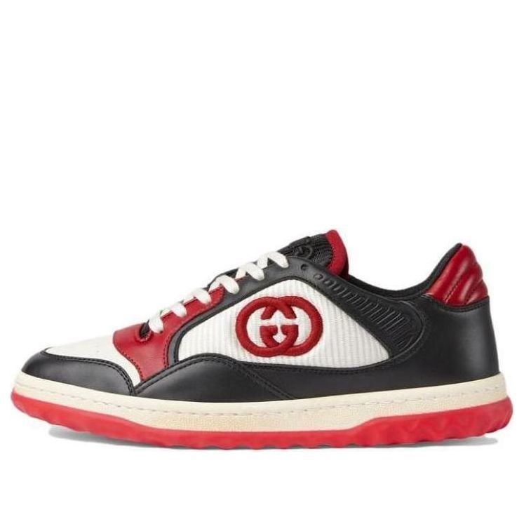 (WMNS) GUCCI MAC80 Embroidered Sneakers 'Black Red' 762501-AACNW-1051 sold by KicksCrew