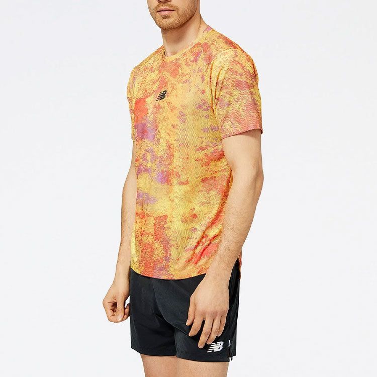 New Balance Impact Run AT Printed N-Vent Short Sleeve T-shirt 'Yellow Orange' MT23278-EPU sold by KicksCrew product image thumbnail 2