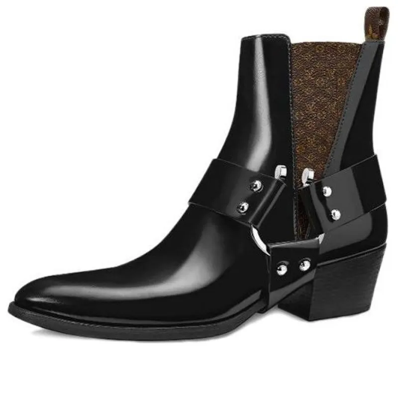 (WMNS) LOUIS VUITTON Rhapsody Ankle Boots 'Black' 1A65WO sold by KicksCrew