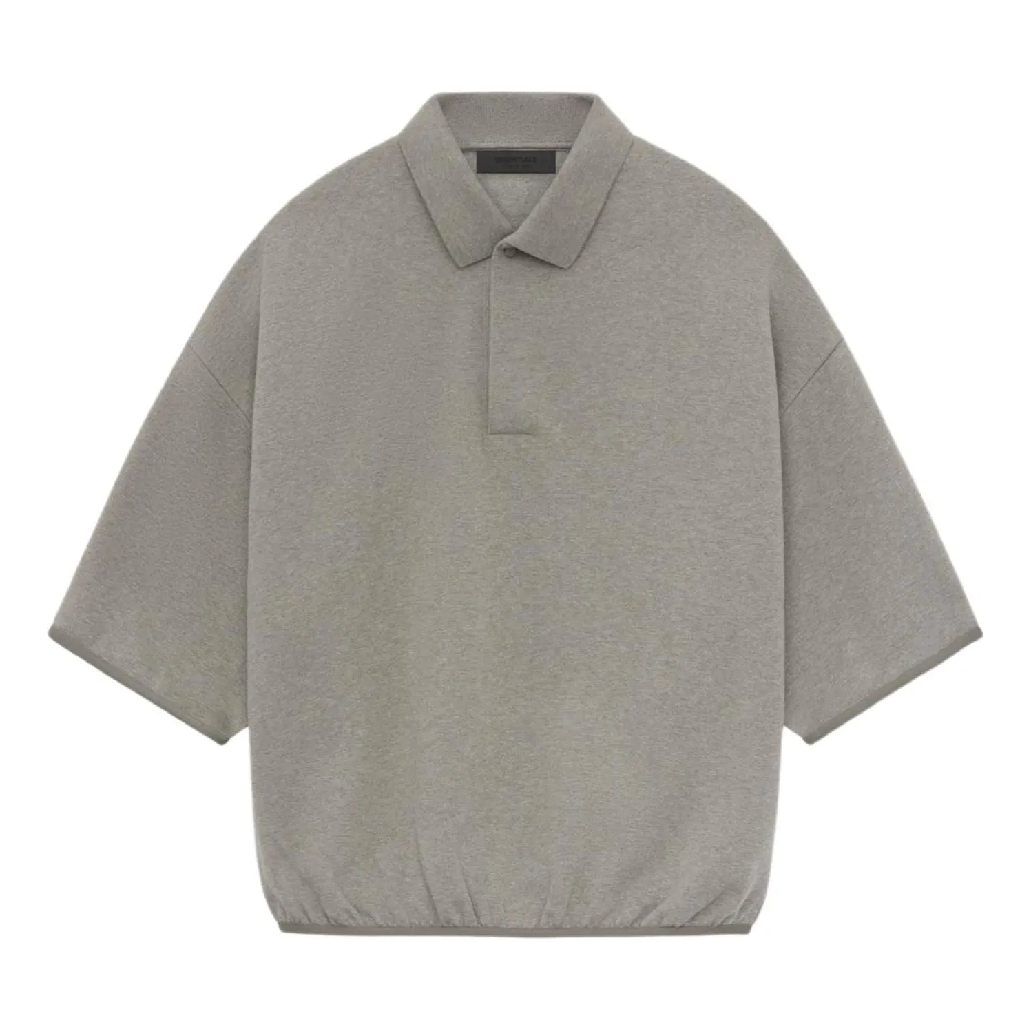 Fear of God Essentials SS24 3/4 Sleeve Polo Shirt 'Heather Grey' 192SU244401F sold by KicksCrew