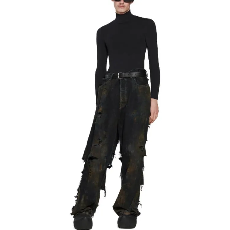 Balenciaga Super Destroyed Baggy Pants 'Black' 745248TBP471363 sold by KicksCrew product image thumbnail 3