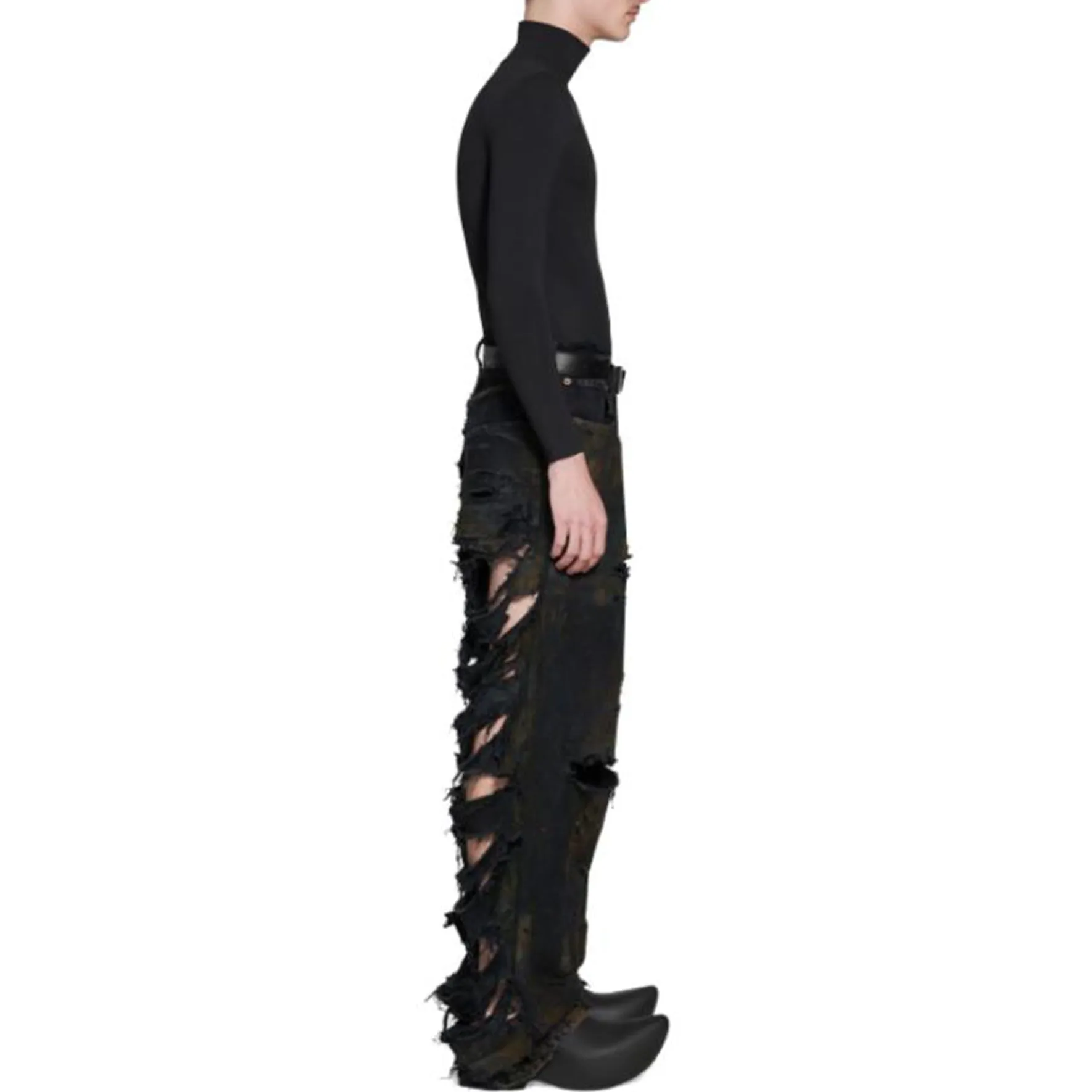 Balenciaga Super Destroyed Baggy Pants 'Black' 745248TBP471363 sold by KicksCrew product image thumbnail 5