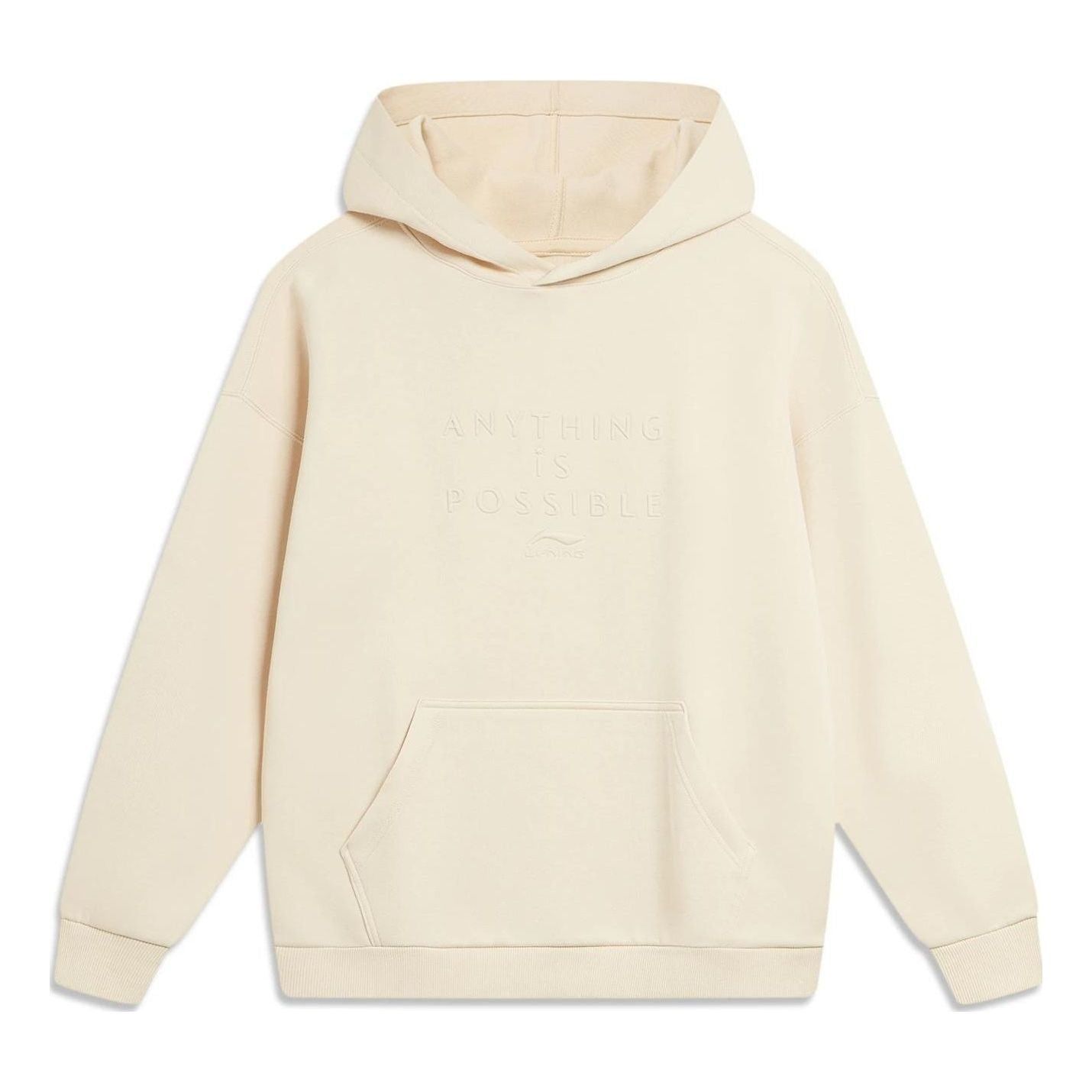 Li-Ning Anything Is Possible Logo Hoodie 'Creamy White' AWDT757-1 sold by KicksCrew