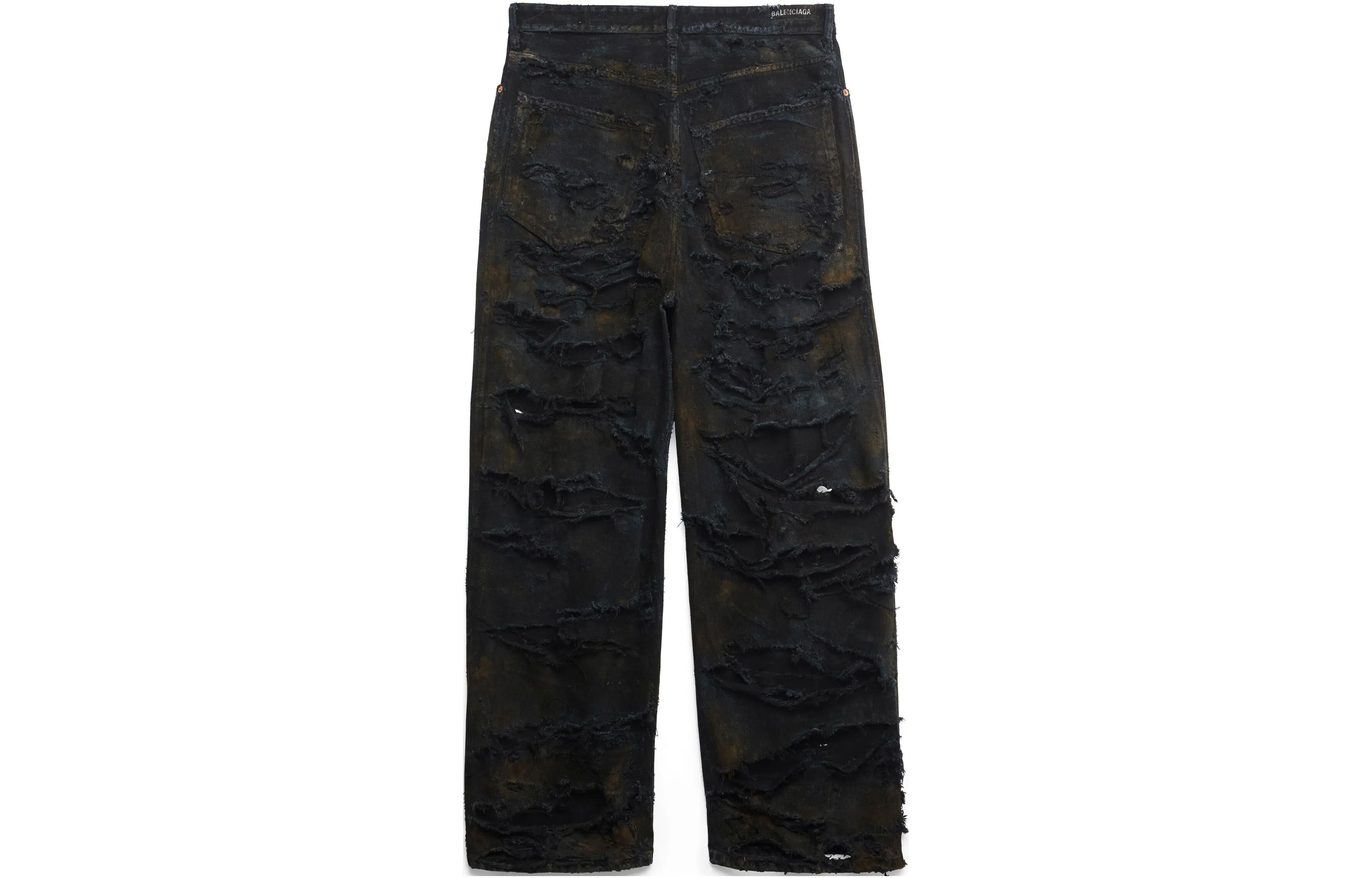 Balenciaga Super Destroyed Baggy Pants 'Black' 745248TBP471363 sold by KicksCrew product image thumbnail 2