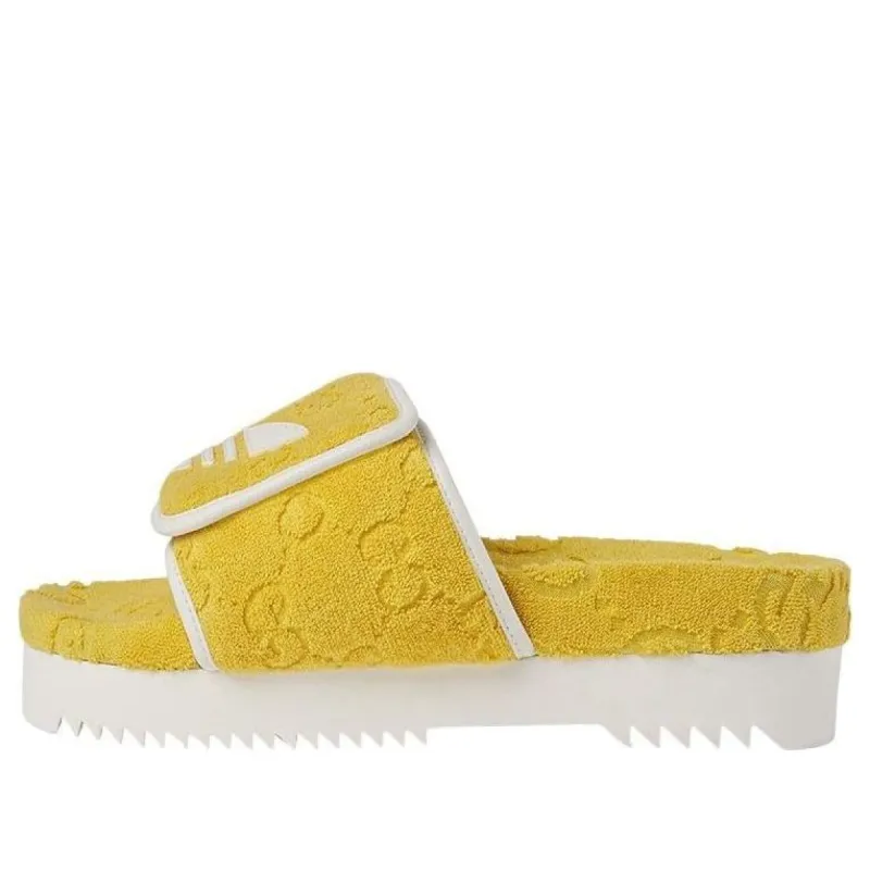 (WMNS) Gucci adidas GG Platform Sandals 'Yellow Cotton Sponge' 702398-UU010-7171 sold by KicksCrew