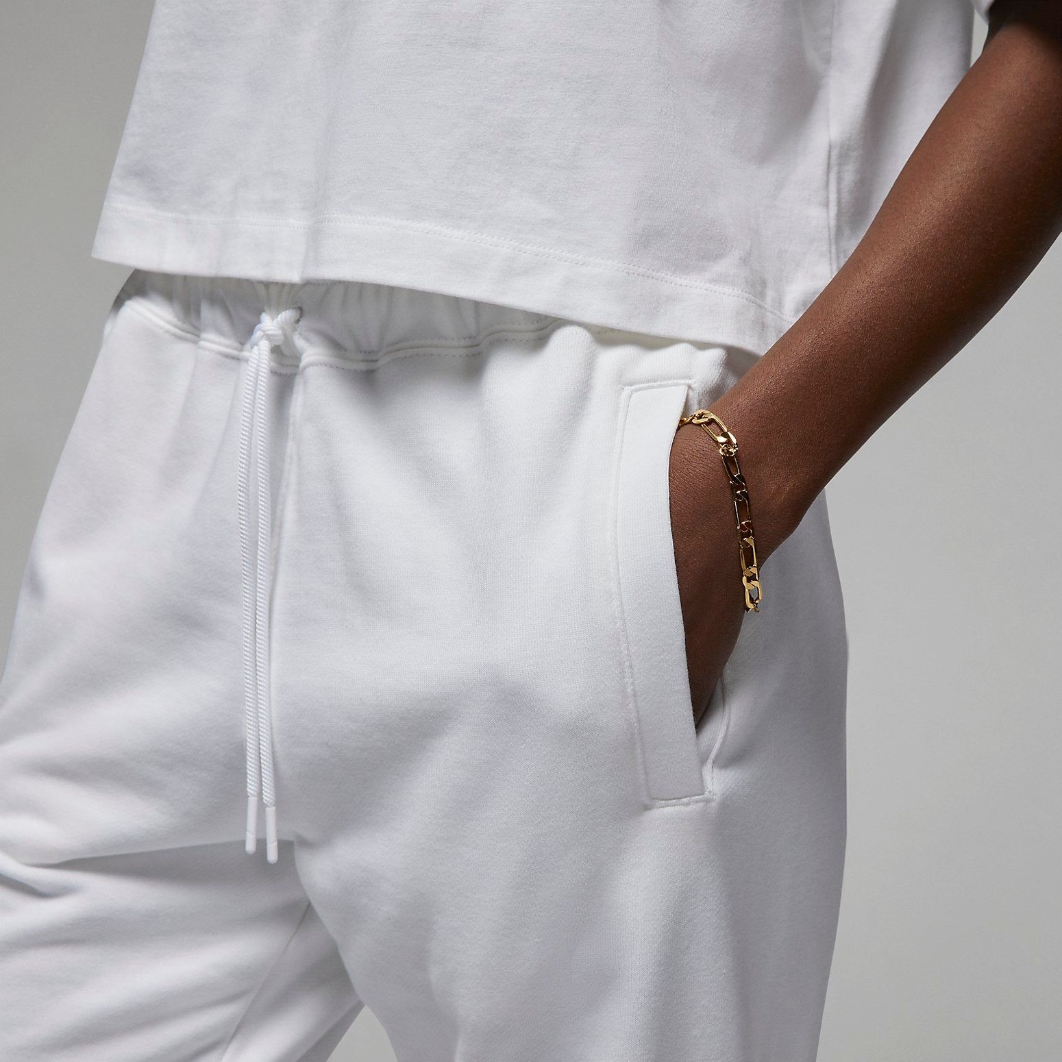 (WMNS) Air Jordan x PSG Fleece Pant 'White' DN3461-100 sold by KicksCrew product image thumbnail 2