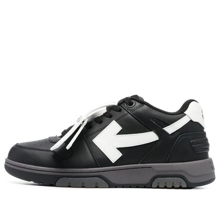 Off-White Out Of Office Low-Top Sneakers 'Black White' OMIA189C99LEA0041001 sold by KicksCrew