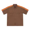 Supreme x Dickies Stripe S/S Work Shirt 'Brown Orange' SUP-SS22-815 sold by KicksCrew