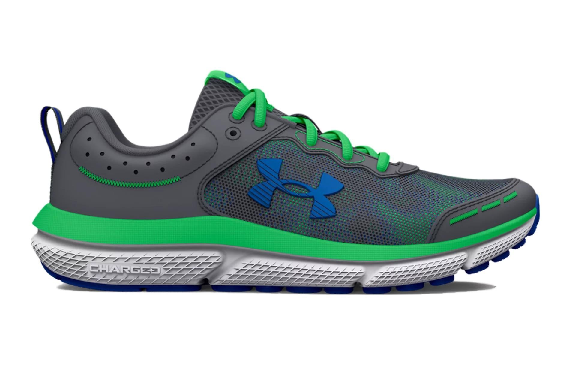 (GS) Under Armour Assert 10 AC Laser 'Pitch Grey Green Screen' 3026784-100 sold by KicksCrew product image thumbnail 3
