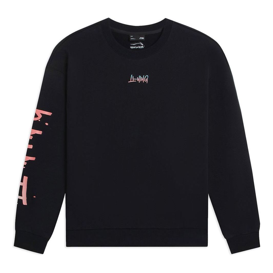 Li-Ning Small Graphic Sweatshirt 'Black' AWDSF77-3 sold by KicksCrew