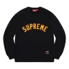 Supreme Kanji Logo Crewneck 'Black Yellow' SUP-SS20-547 sold by KicksCrew